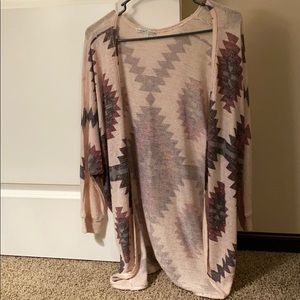 Aztec print cardigan